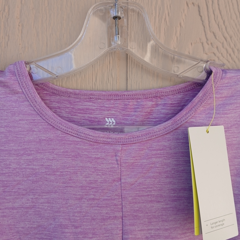 All in Motion Lavender Twist-Front Tee - Picture 3 of 8